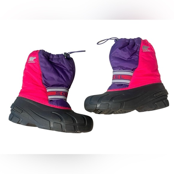 Sorel Insulated Ny1799-600 Pink Snow BOOTS Kids Size 4 Removable Liner Winter - Picture 1 of 11